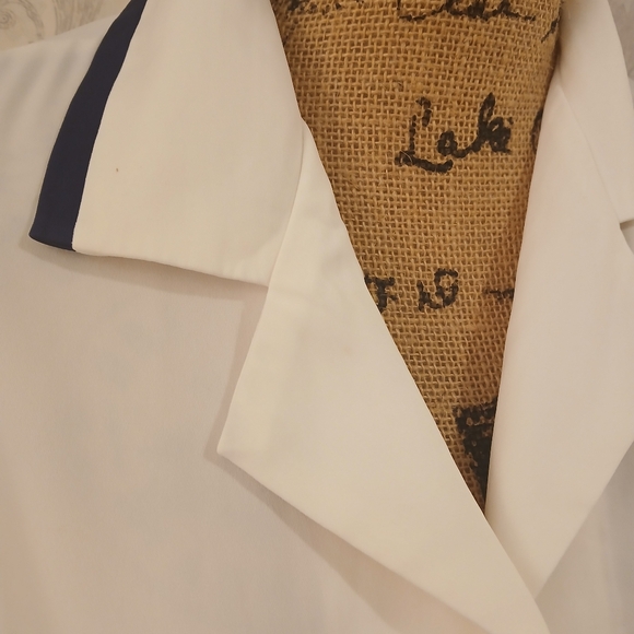 CREAM AND NAVY SOFT PAJAMAS  BY GO SOFTLY SIZE SMALL - Picture 6 of 12